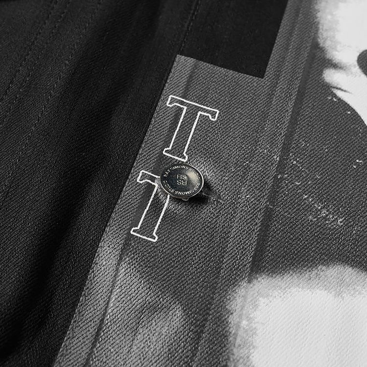 Raf Simons Bold Head Denim Jacket Black
