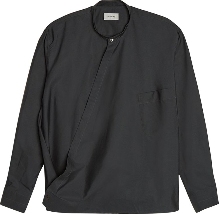 Lemaire Wrapover Shirt 'Midnight Turquoise'