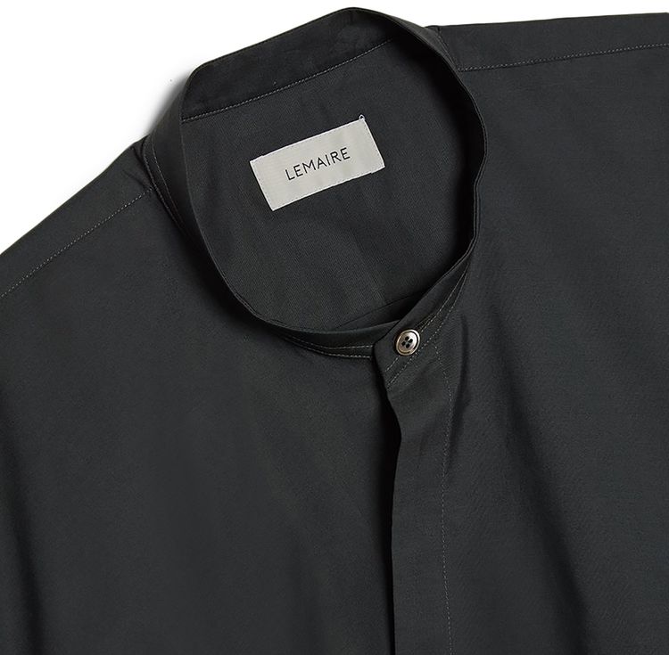 Lemaire Wrapover Shirt Midnight Turquoise