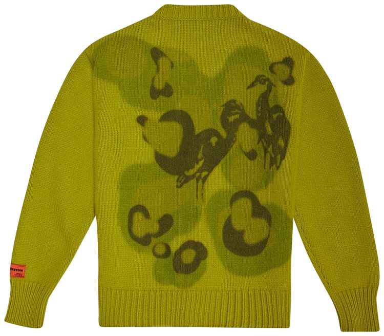 Heron Preston Heavy Knit Cardigan Camo Green