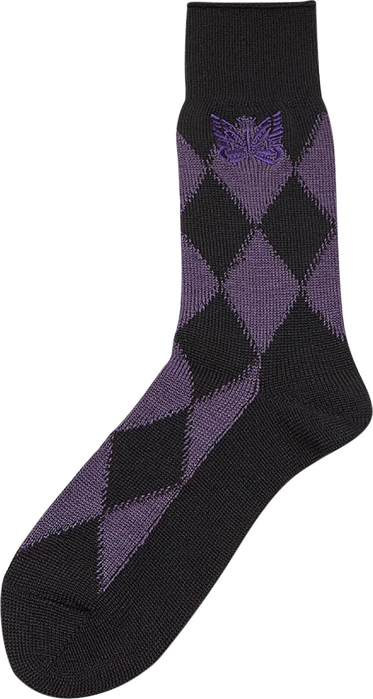 Needles Argyle Socks 'Purple'