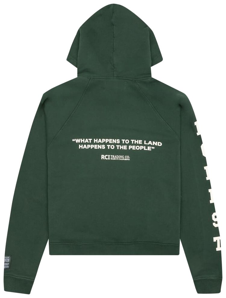 Reese Cooper Collegiate Hooded Sweatshirt Forest Green