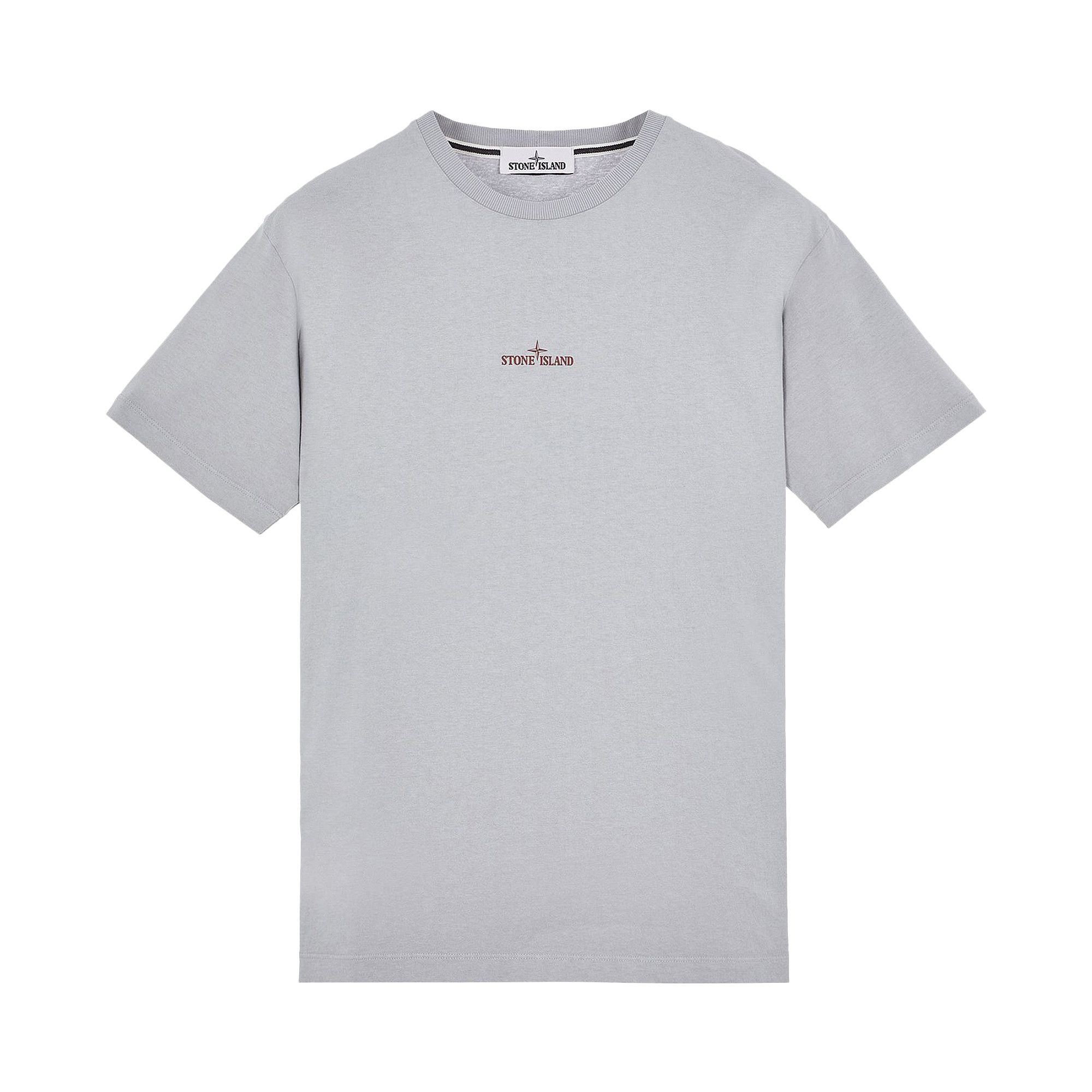 Buy Stone Island Mixed Media Two Print T-Shirt 'Pearl Grey