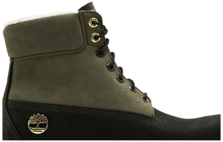 Timberland 6 Inch Fleece Lined Waterproof Boot Black Grape Leaf