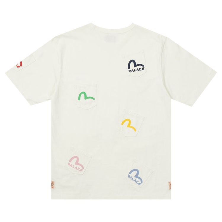 Palace x Evisu Multi Pocket T Shirt Egret