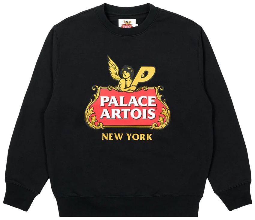 Buy Palace x Stella Artois Cartouche Crew #39 Black #39 P21STCW001 GOAT