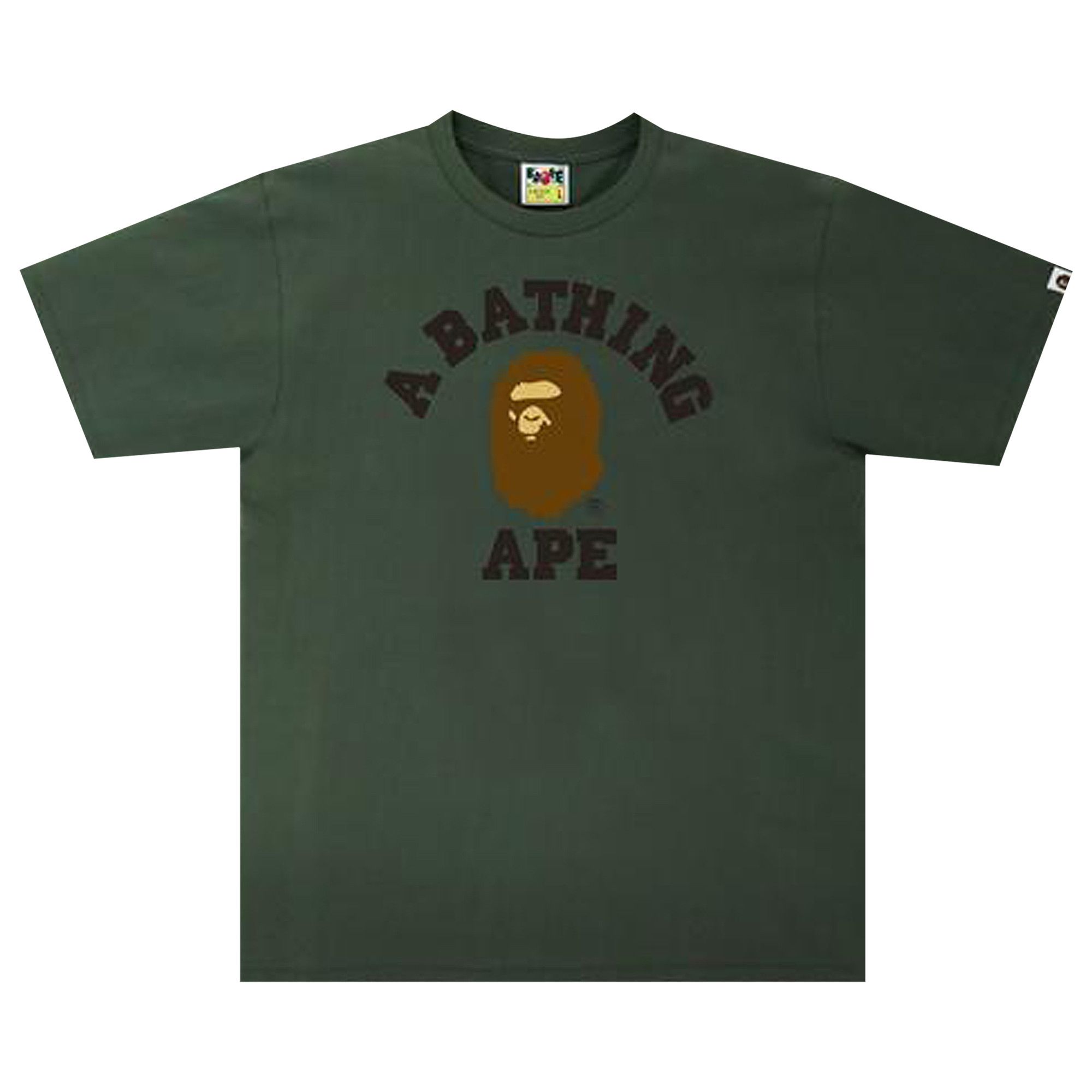 Buy BAPE College Tee Olive Drab 1H80 110 001 OLIVE DRAB GOAT