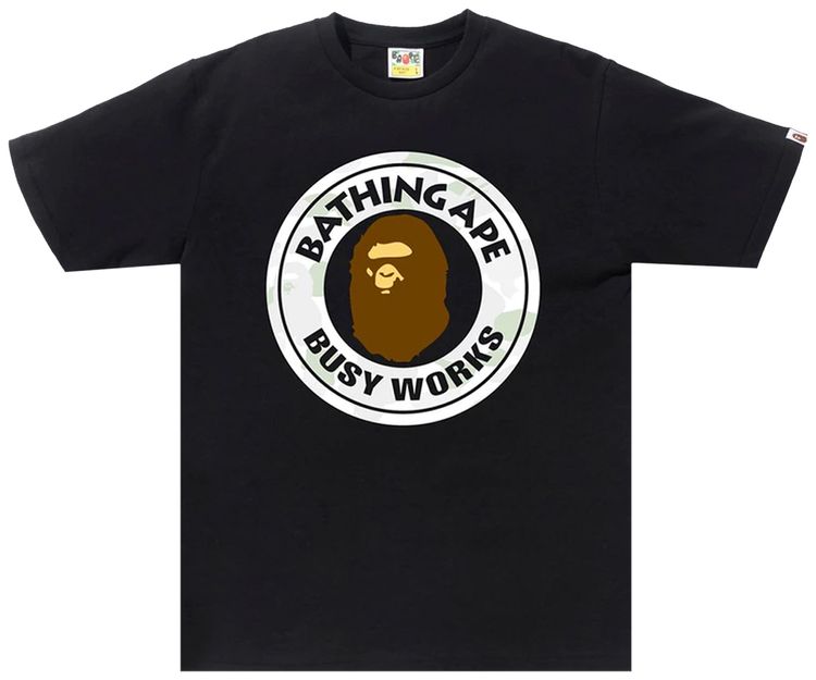 BAPE City Camo Busy Works Tee Black