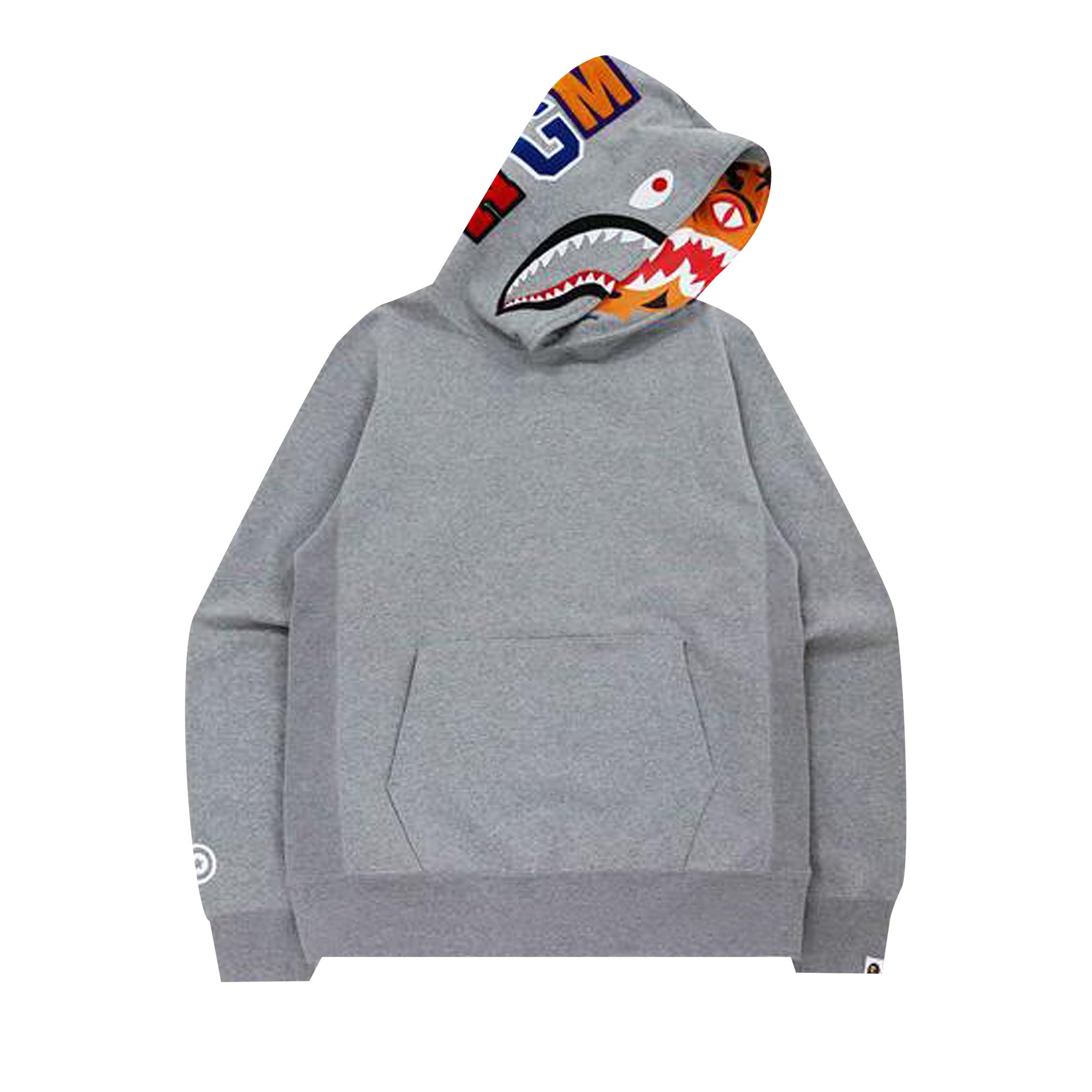 BAPE Shark x Tiger Pullover Hoodie 'Gray'