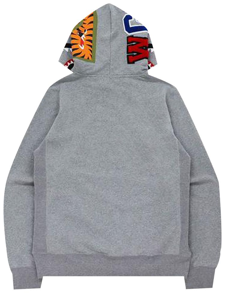 BAPE Shark x Tiger Pullover Hoodie Gray