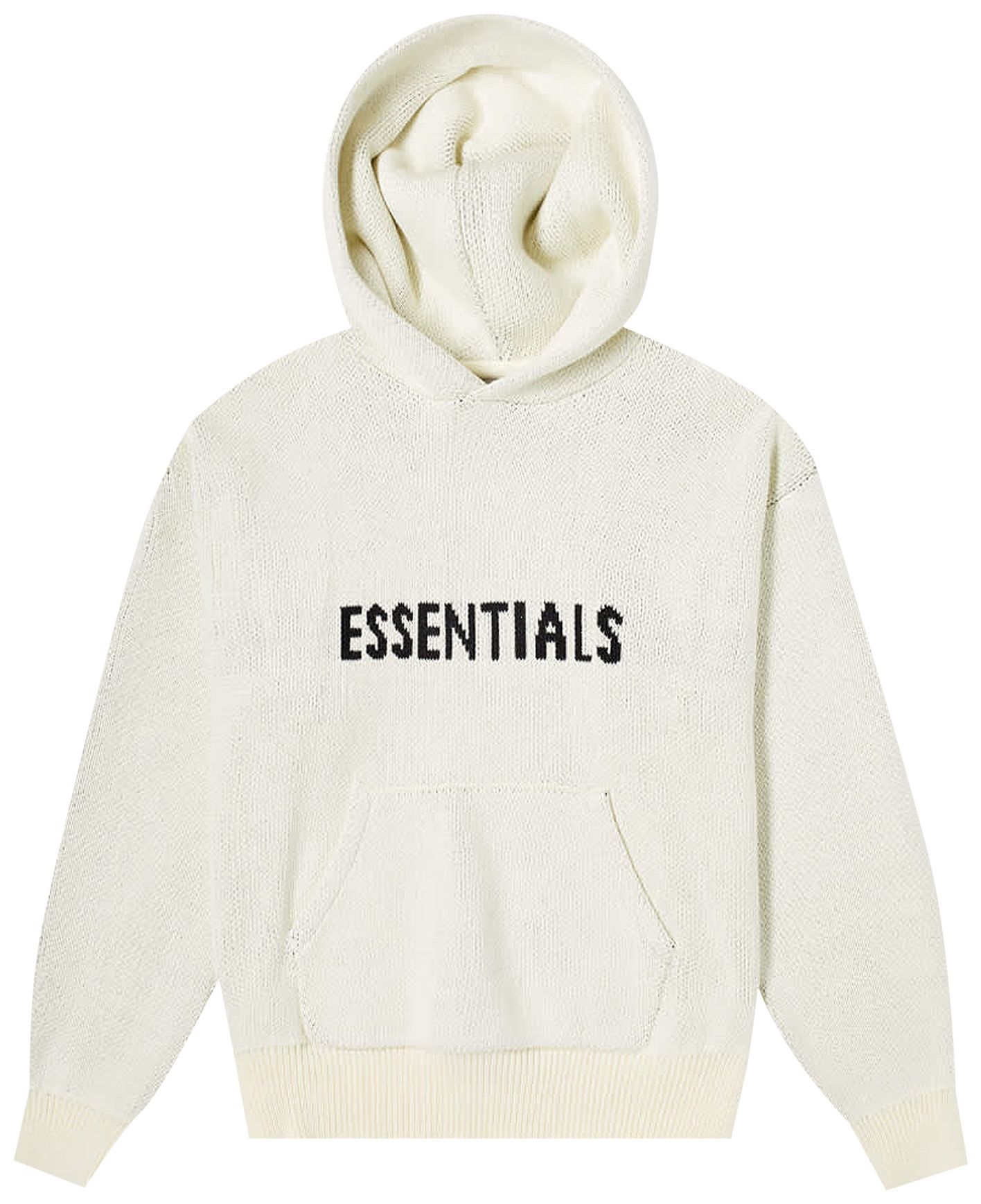 Buy Fear of God Essentials Knit Hoodie 'Buttercream' - 192SP212051F | GOAT
