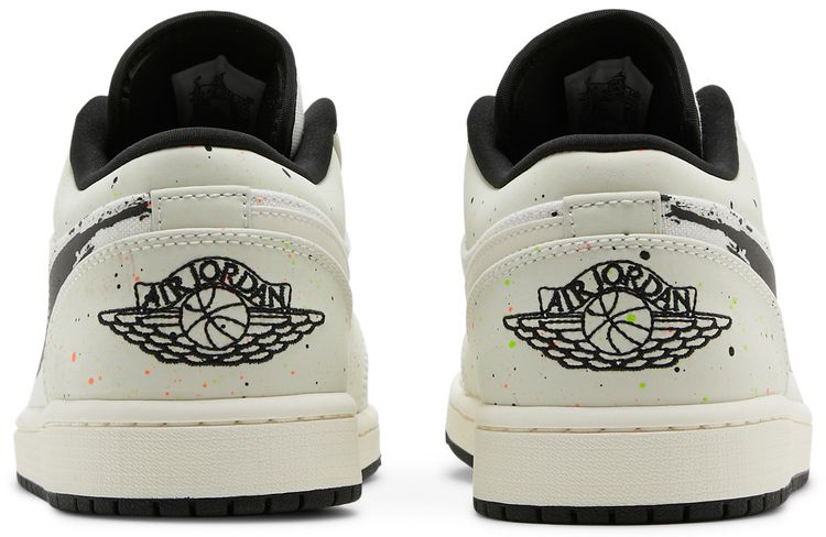Air Jordan 1 Low Brushstroke Swoosh   Paint Splatter