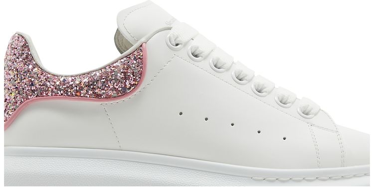 Alexander McQueen Wmns Oversized Sneaker White Rose Glitter