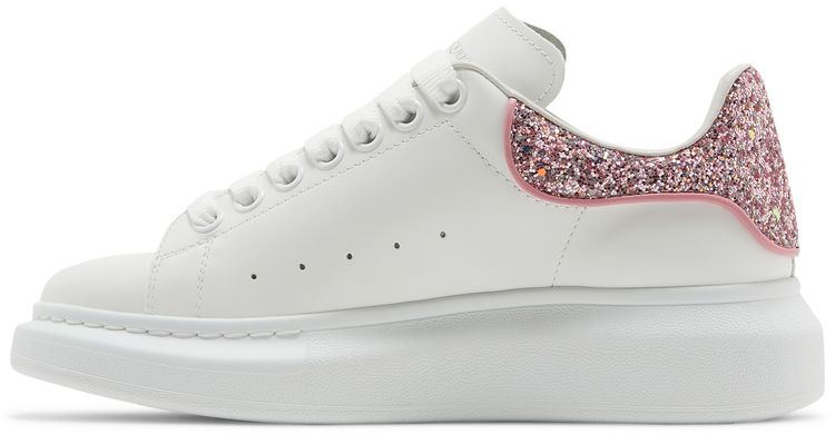 Alexander McQueen Wmns Oversized Sneaker White Rose Glitter