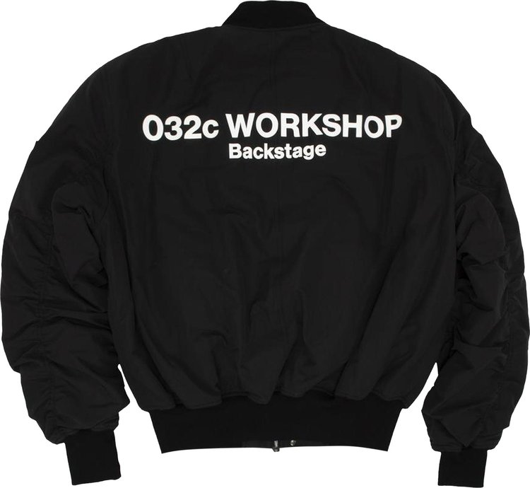 032C Oversized Bomber Jacket Black