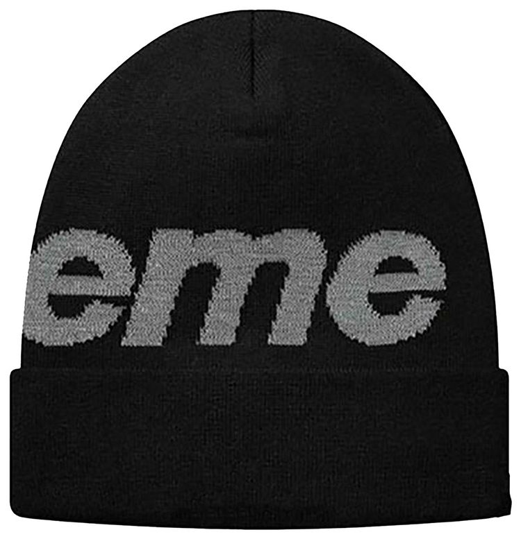 Supreme 3M Reflective Big Logo Beanie Black