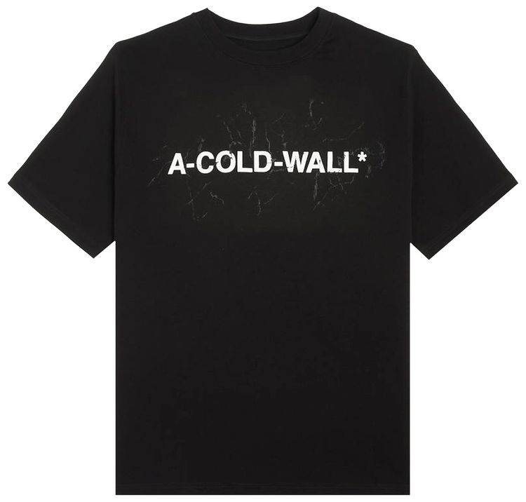 A Cold Wall Knitted Logo T Shirt Black