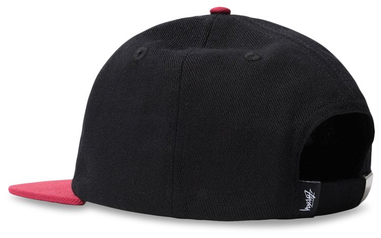 Stussy 2 Tone Team Strapback Cap Black