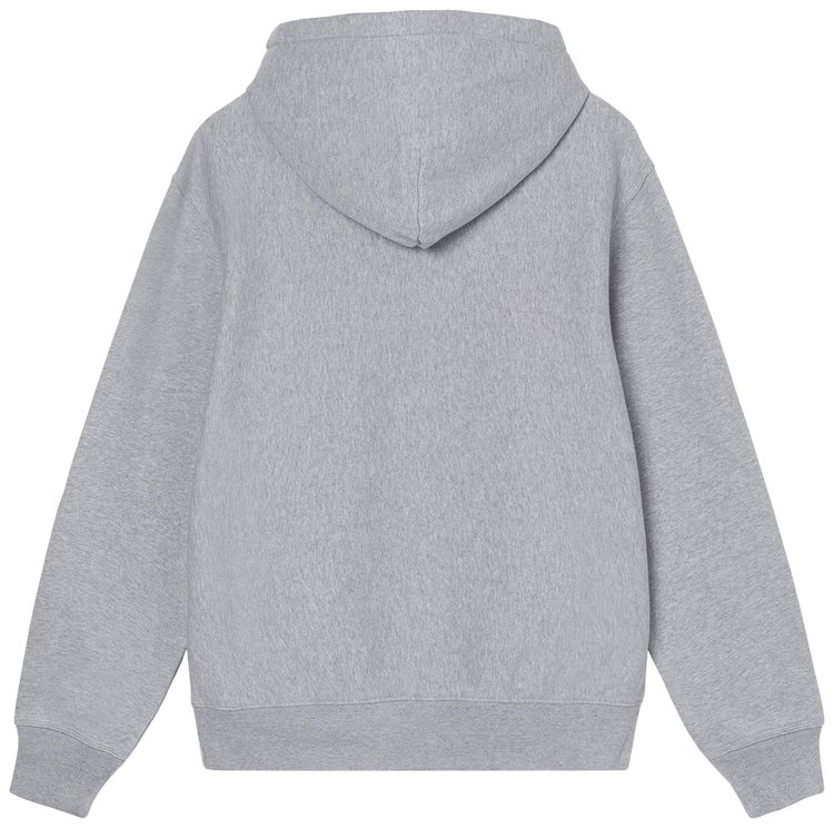 Stussy Stock Logo Zip Hood Grey Heather