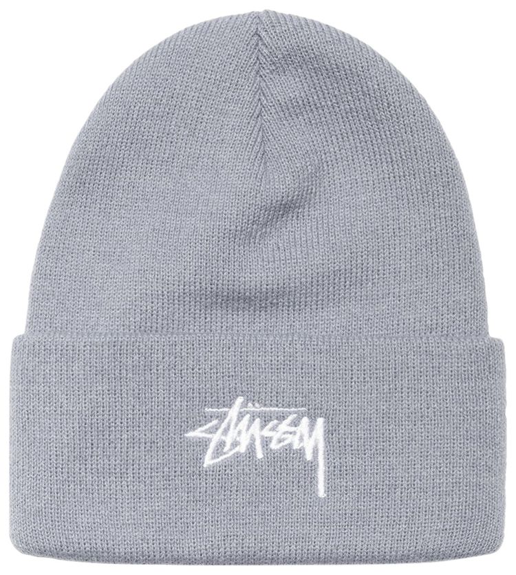 Stussy Stock Cuff Beanie Grey Heather