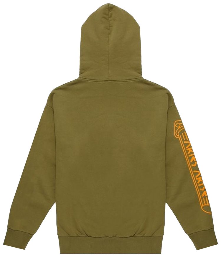 Aries Greek Column Hoodie Olive