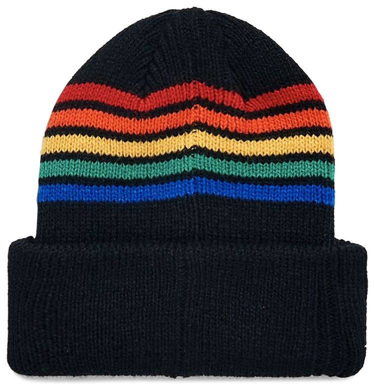 Pleasures Island Striped Beanie Black