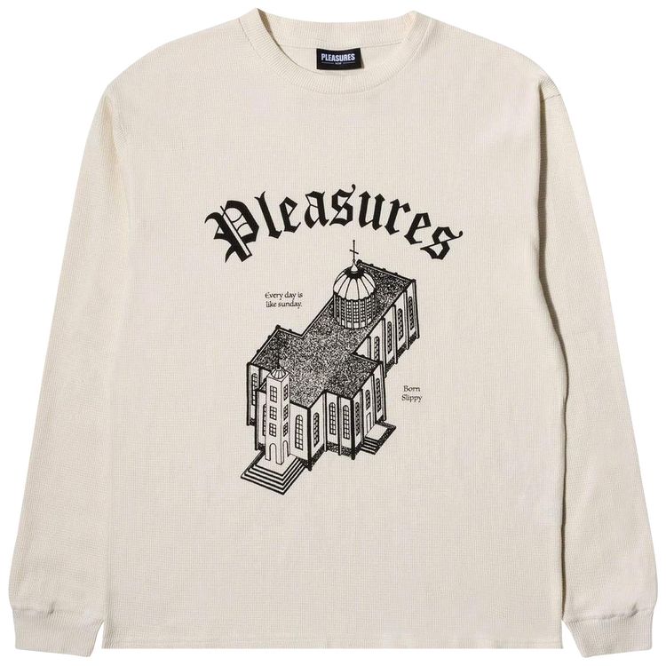 Pleasures Glory Waffle Knit Long Sleeve Natural