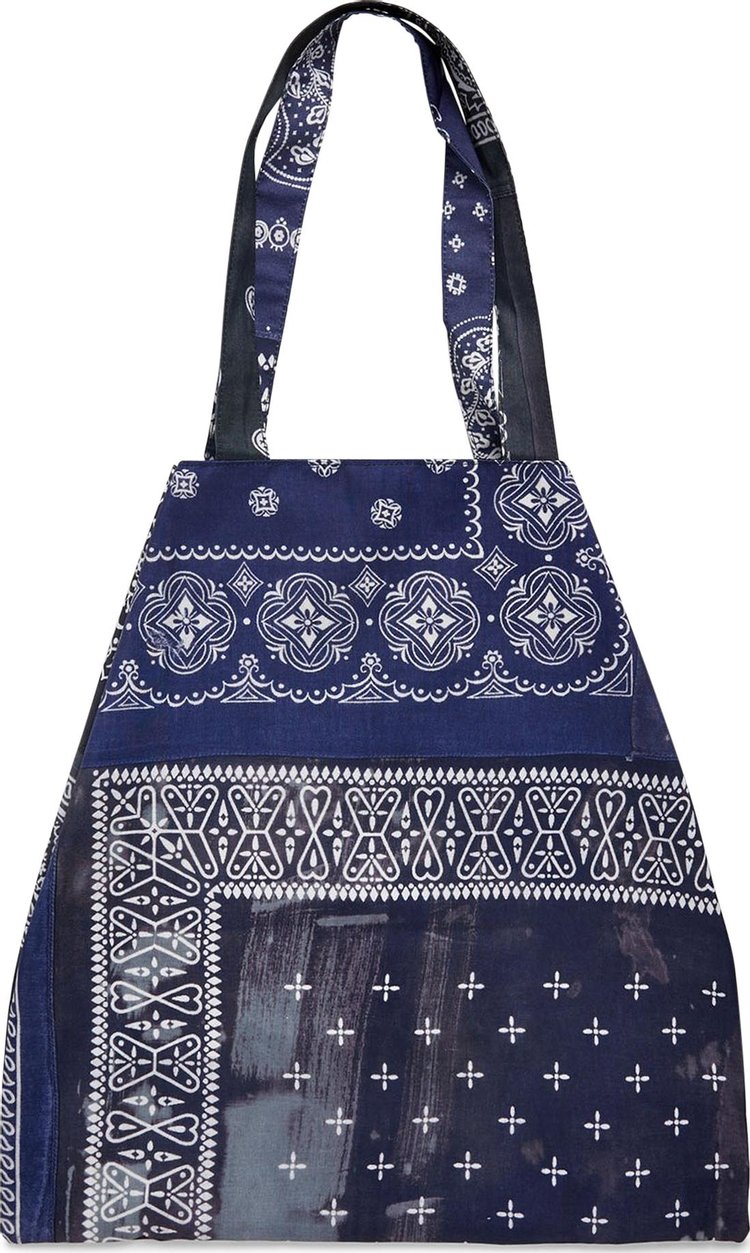 Neighborhood Bandana Chopped Tote BlackNavy