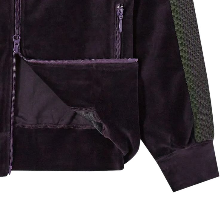 Needles Velour RC Track Jacket Eggplant