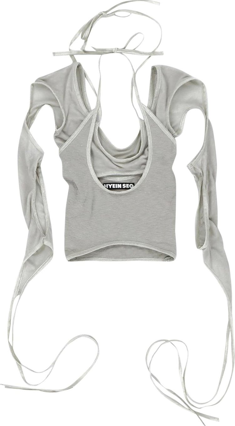 Hyein Seo Halter Top With Sleeve Oatmeal