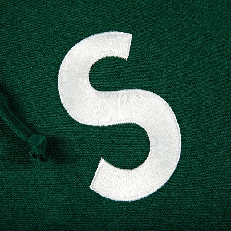 Supreme S Logo Split Hooded Sweatshirt Dark Green