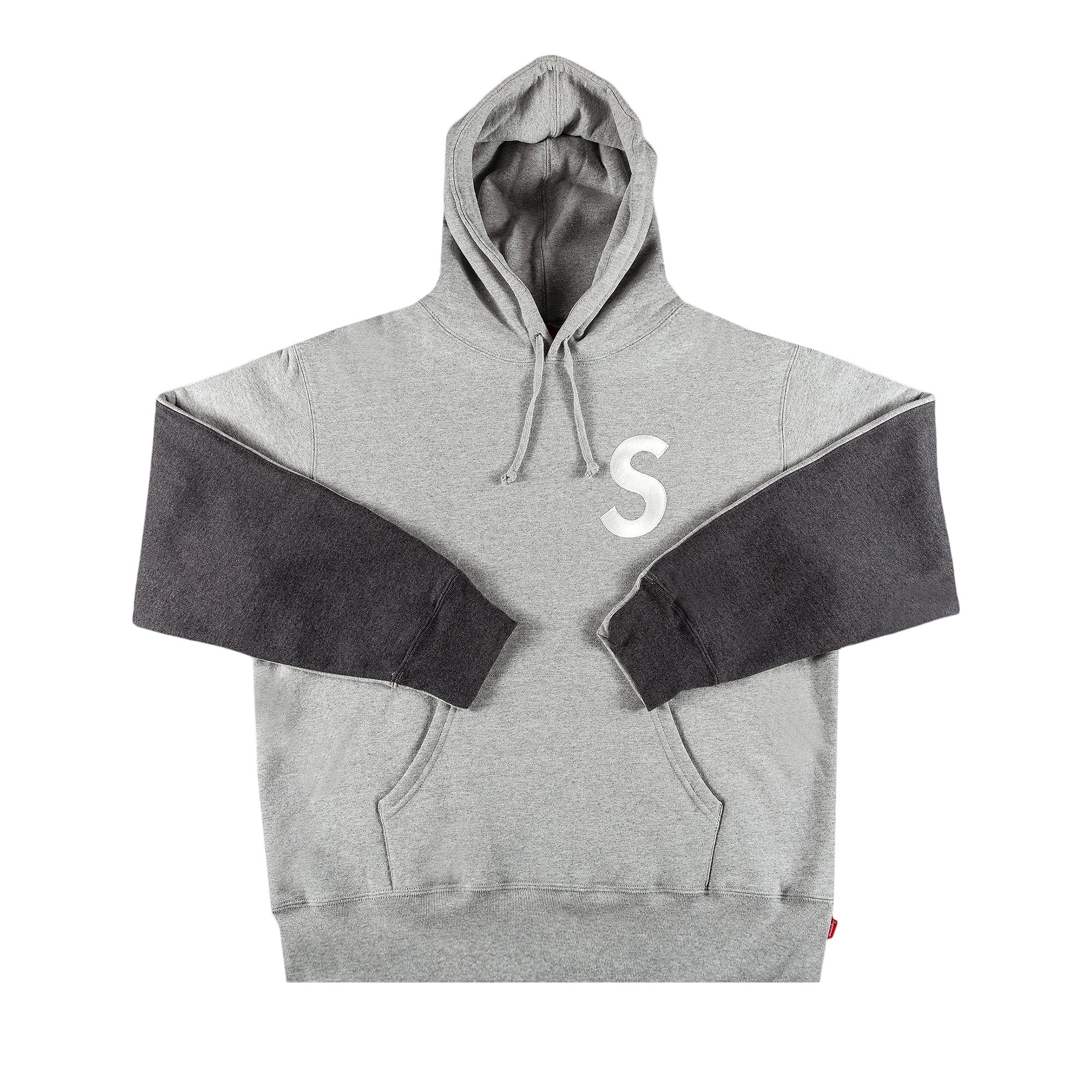 Supreme S Logo Split Hooded Sweatshirt 'Heather Grey'