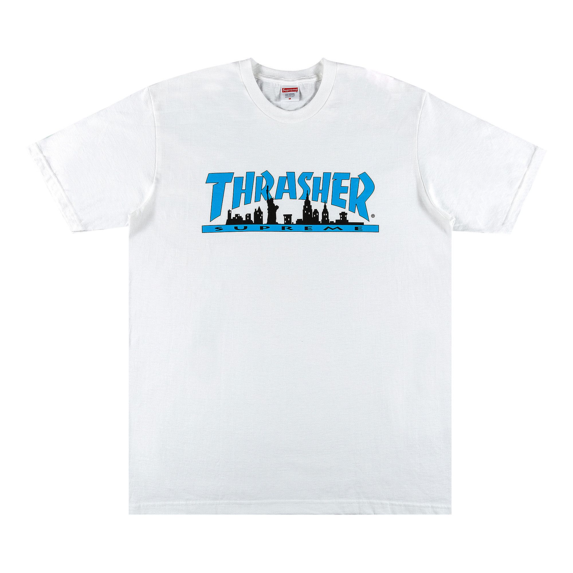 Blue and white thrasher shirt online
