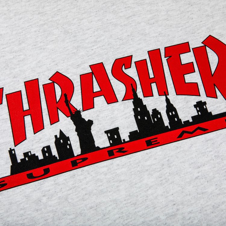 Supreme x Thrasher Skyline Tee Ash Grey