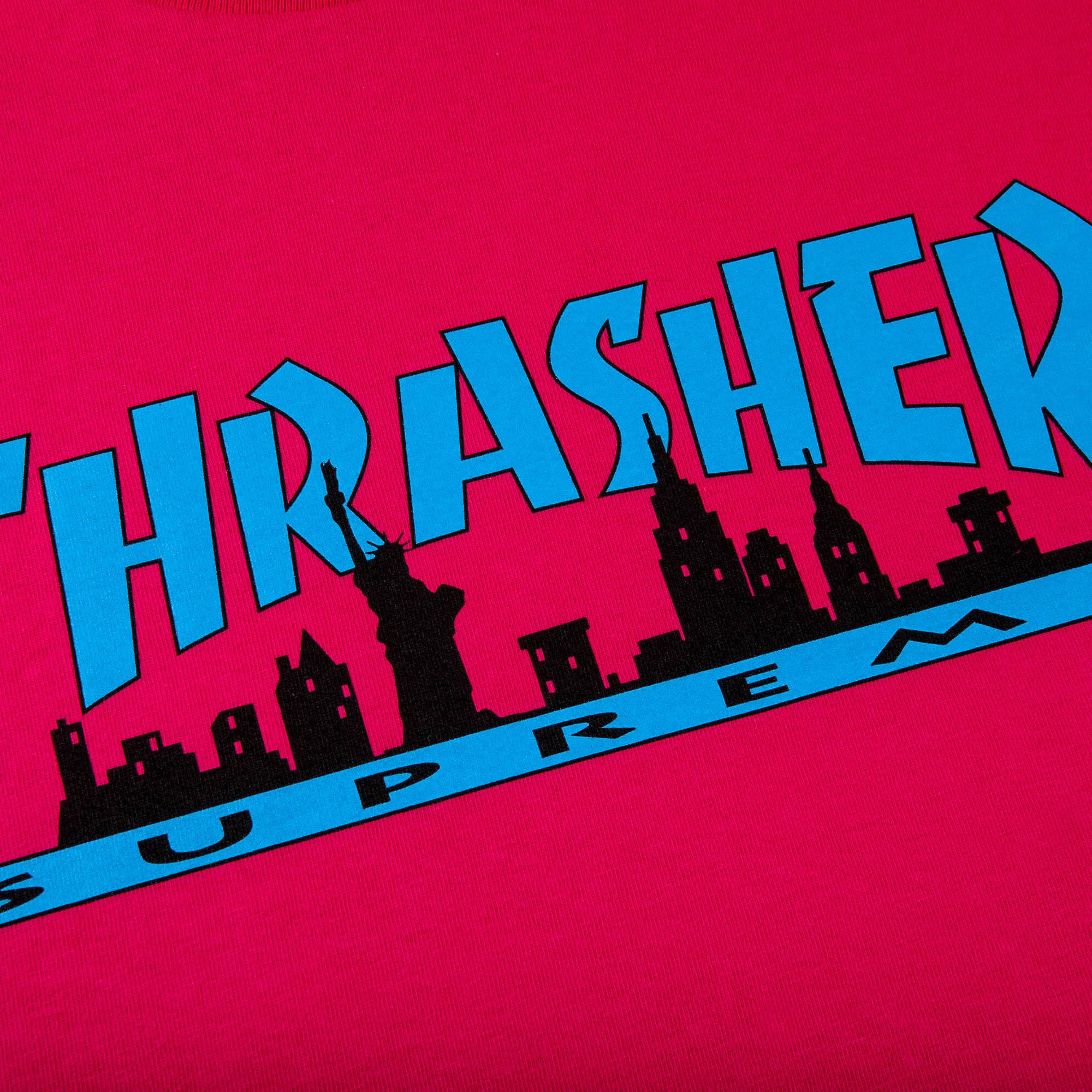 Buy Supreme x Thrasher Skyline Tee 'Pink' - FW21T11 PINK | GOAT