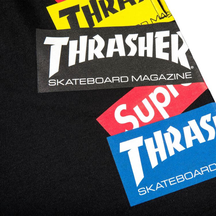 Supreme x Thrasher Multi Logo Sweatshort Black