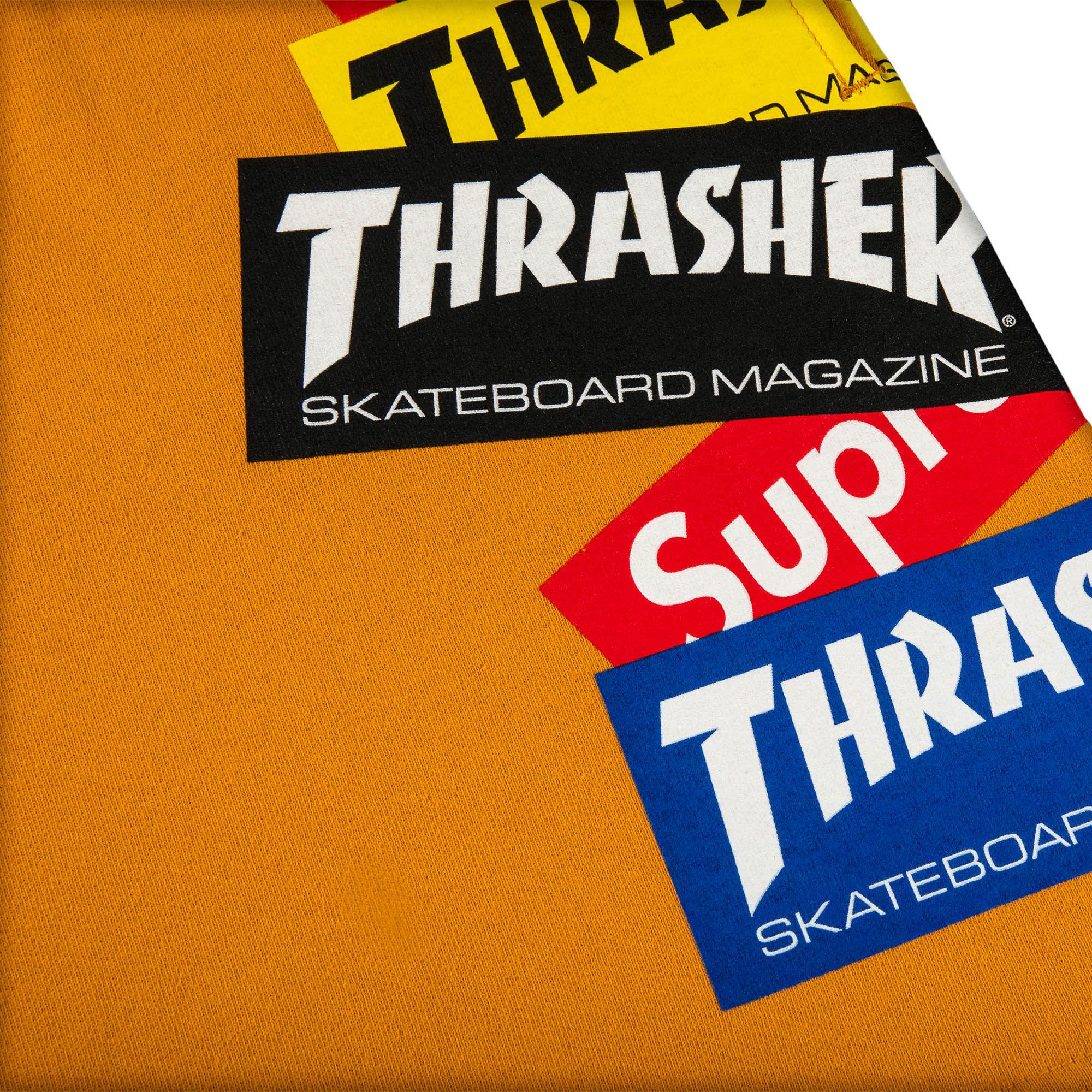 Supreme THRASHER ゴールド シュプリーム Supreme Thrasher Multi Logo Zip Up Hooded Sweatshirt Gold