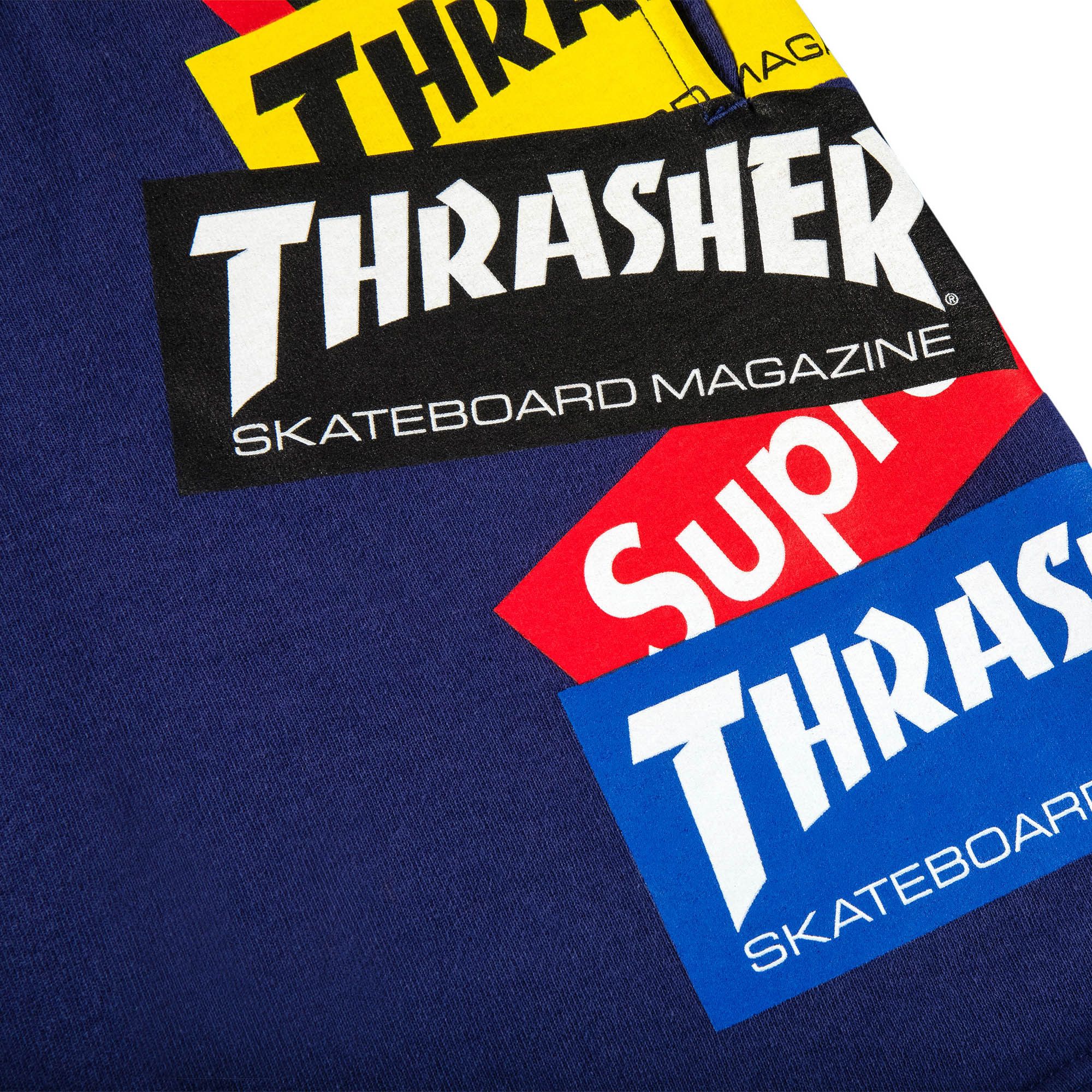 Buy Supreme x Thrasher Multi Logo Sweatshort 'Washed Navy