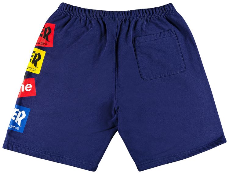 Supreme x Thrasher Multi Logo Sweatshort Washed Navy