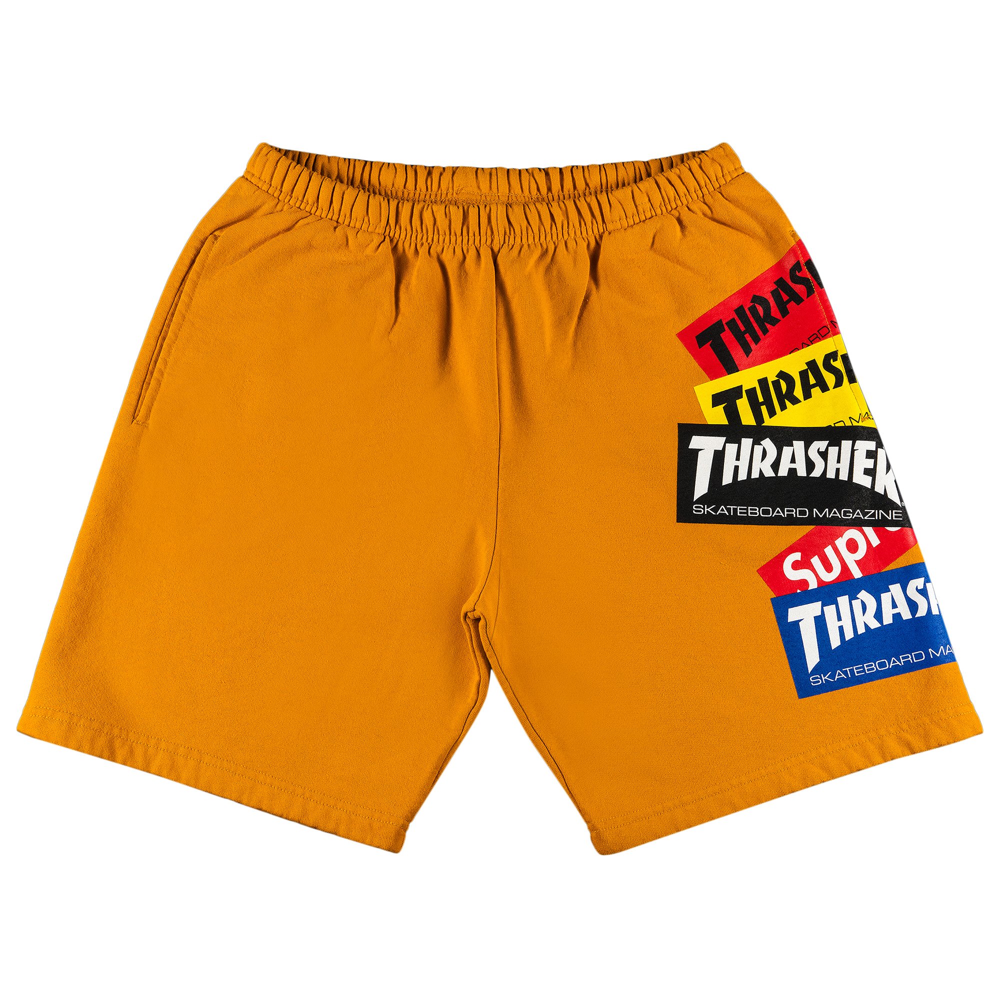 Supreme x Thrasher Multi Logo Sweatshort 'Gold'