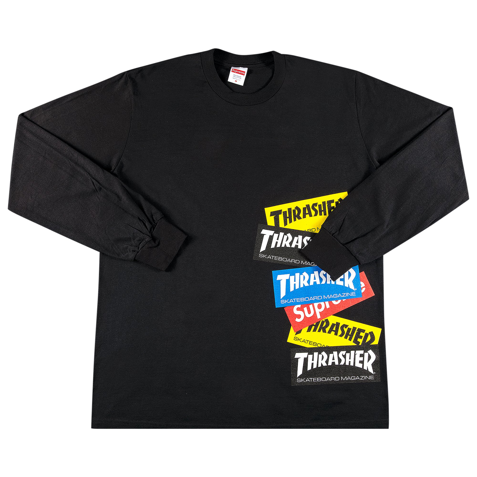 Buy Supreme x Thrasher Multi Logo Long-Sleeve Tee 'Black