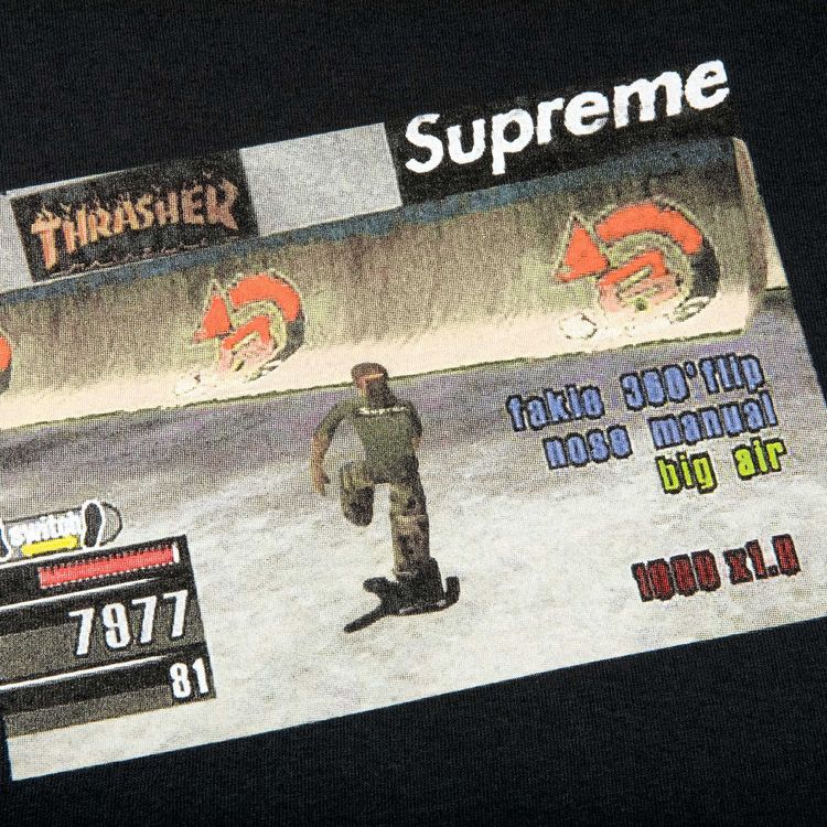Supreme x Thrasher Game Tee Black