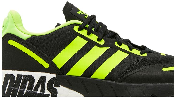 Adidas ZX 1K Boost Bold Logo Graphic   Black Solar Yellow