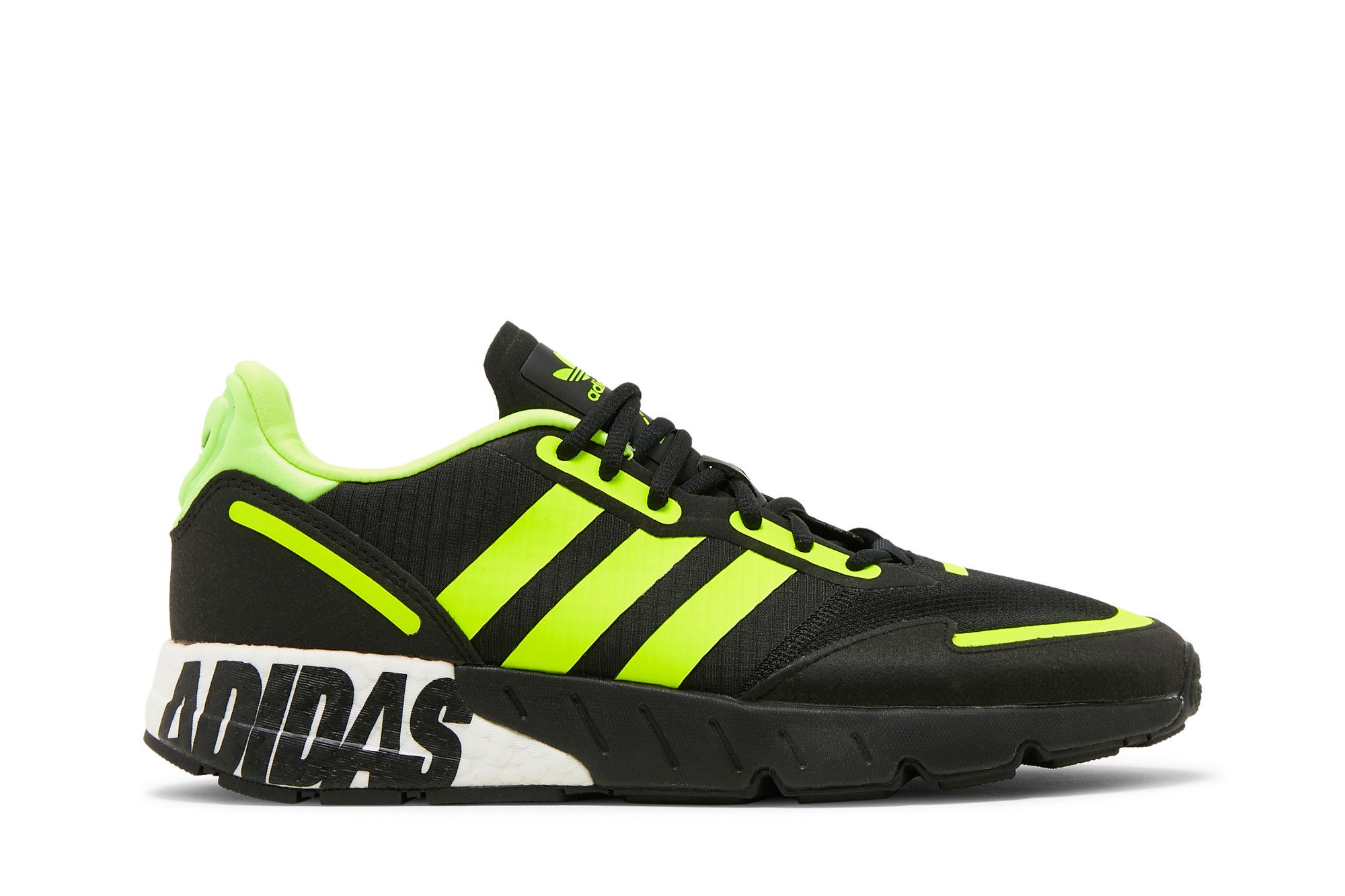 Buy Adidas ZX 1K Boost 'Bold Logo Graphic - Black Solar Yellow