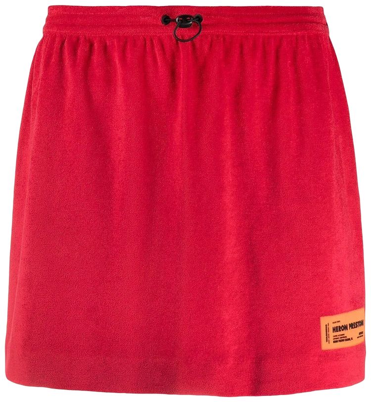 Heron Preston Terry Mini Skirt Red