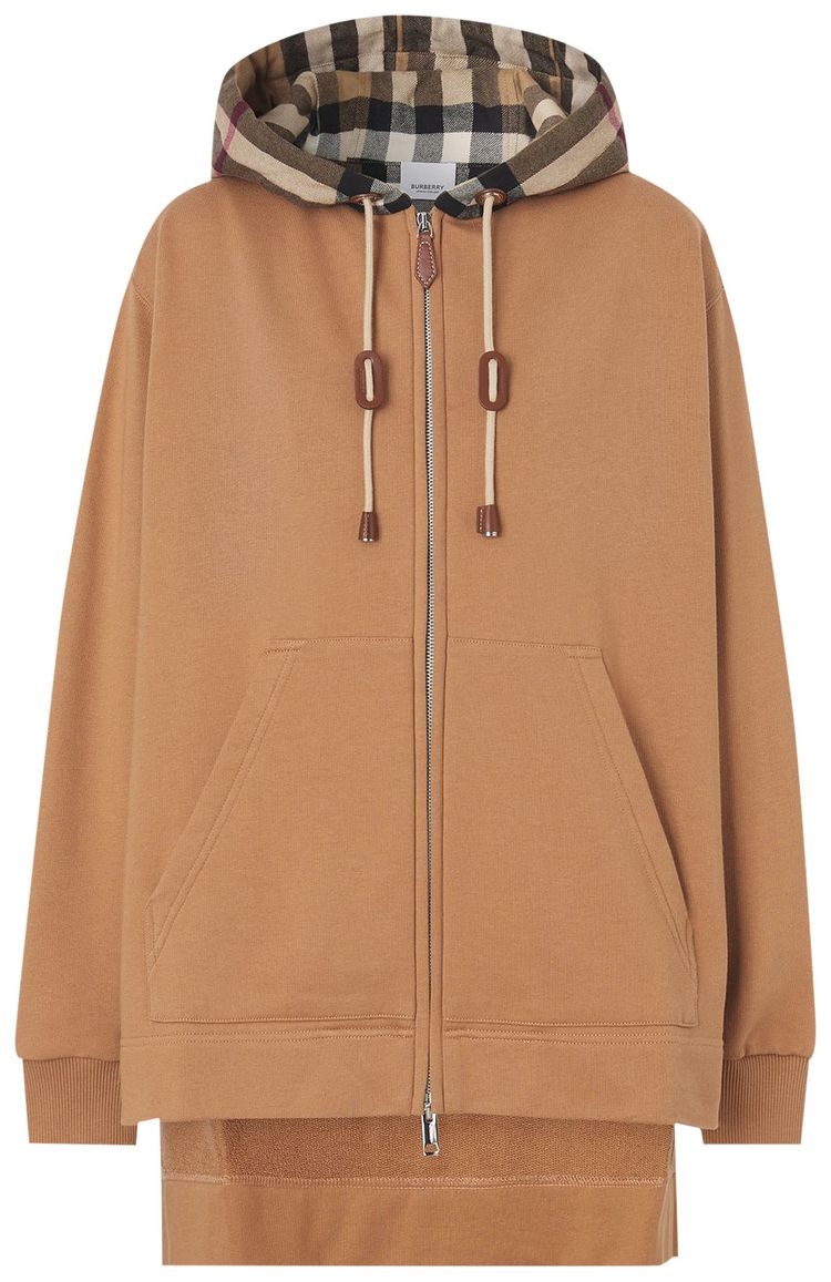 Burberry Melodie Check Hoodie Camel