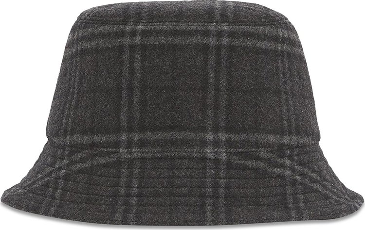 Burberry Wool Check Bucket Hat 'Charcoal Grey'