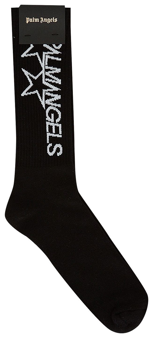 Palm Angels Racing Star Socks Black