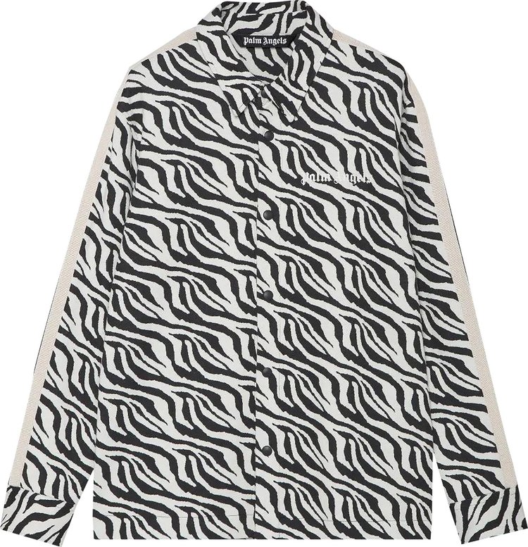 Palm Angels Zebra Jacquard Shirt 'Black/White'