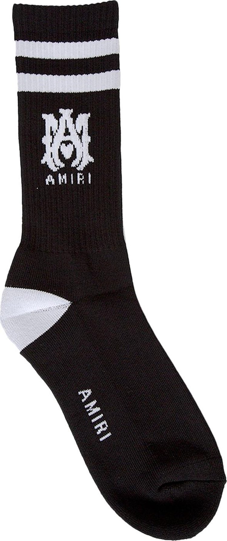 Amiri Ribbed MA Athletic Socks Black